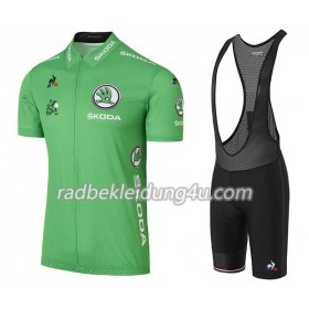 Set Grünes Kurzarmtrikot + Trägerhose 2017 Tour De France